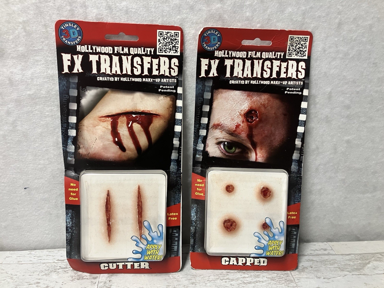 Tinsley FX Transfers CAPPED $ CUTTER Prosthetic Special Effect Makeup Horror SET