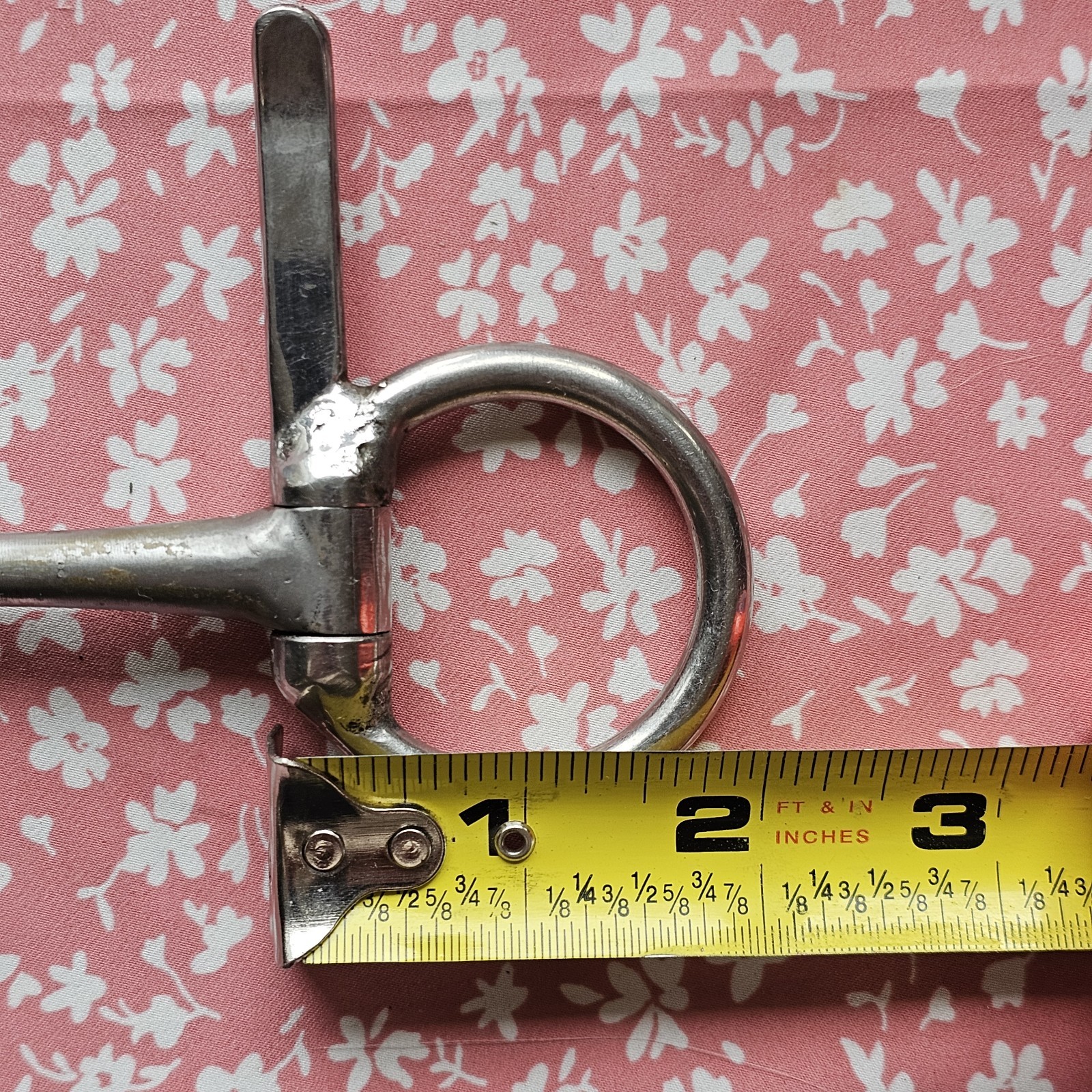 Half Cheek Smooth Snaffle Driving Bit 4 7/8" Single Jointed Used