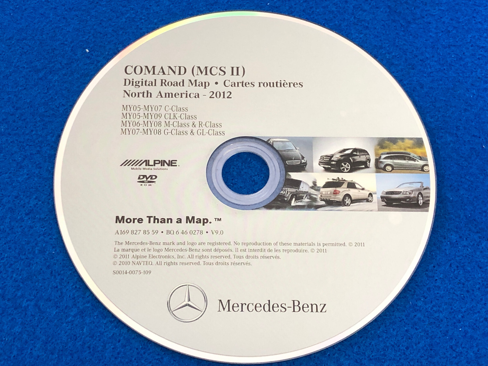 2007 2008 MERCEDES BENZ ML350 GL450 CLK350 NAVIGATION NAV DVD ROM OEM BQ6460278
