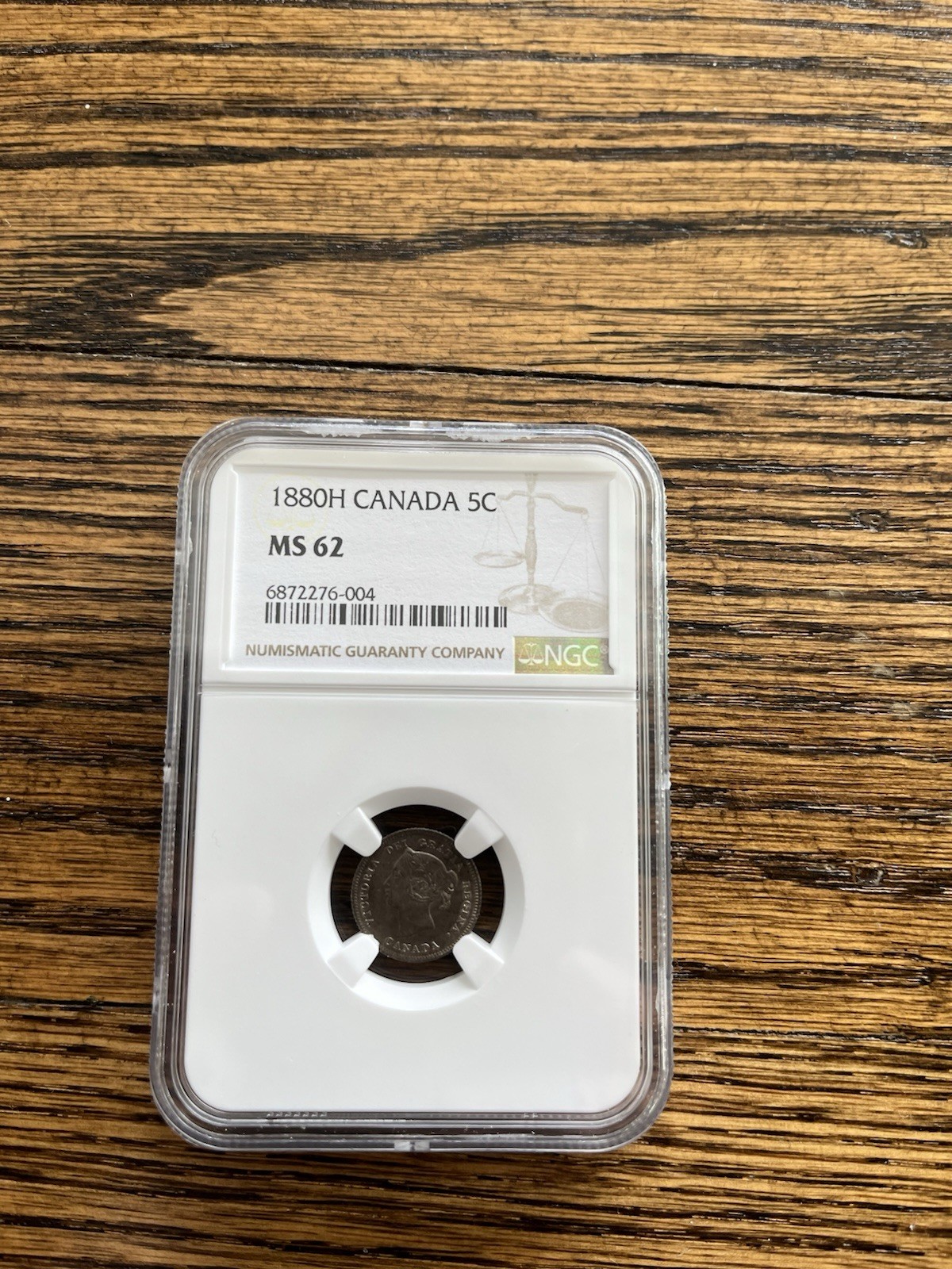 1880H CANADA 5C NGC MS62