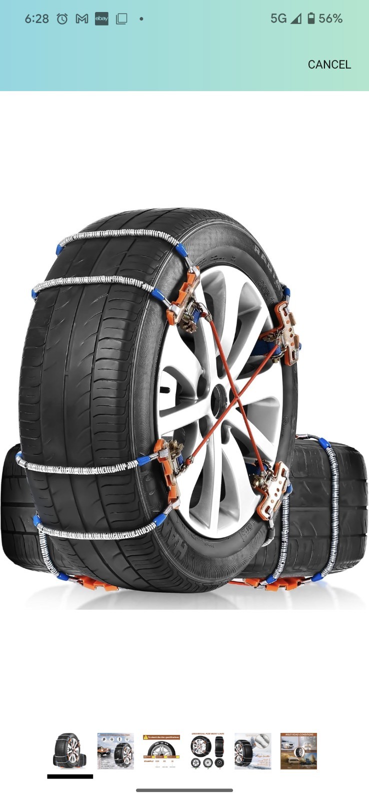 Snow Chains, Tire Chains for SUV Car Pickup Trucks, Universal Adjustable...