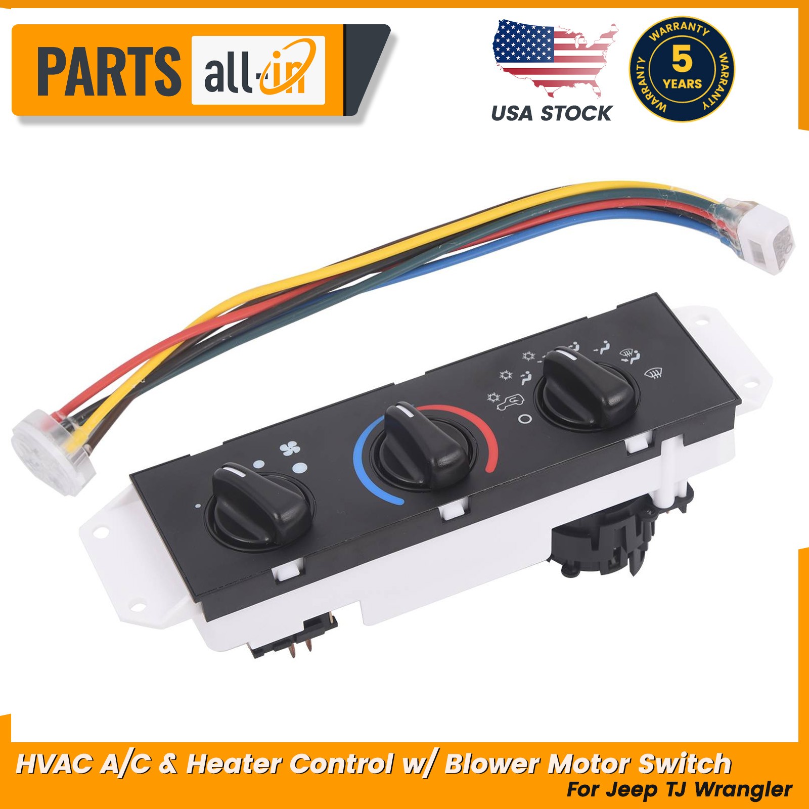 For Jeep TJ Wrangler 1999-04 HVAC AC A/C & Heater Control w/ Blower Motor Switch