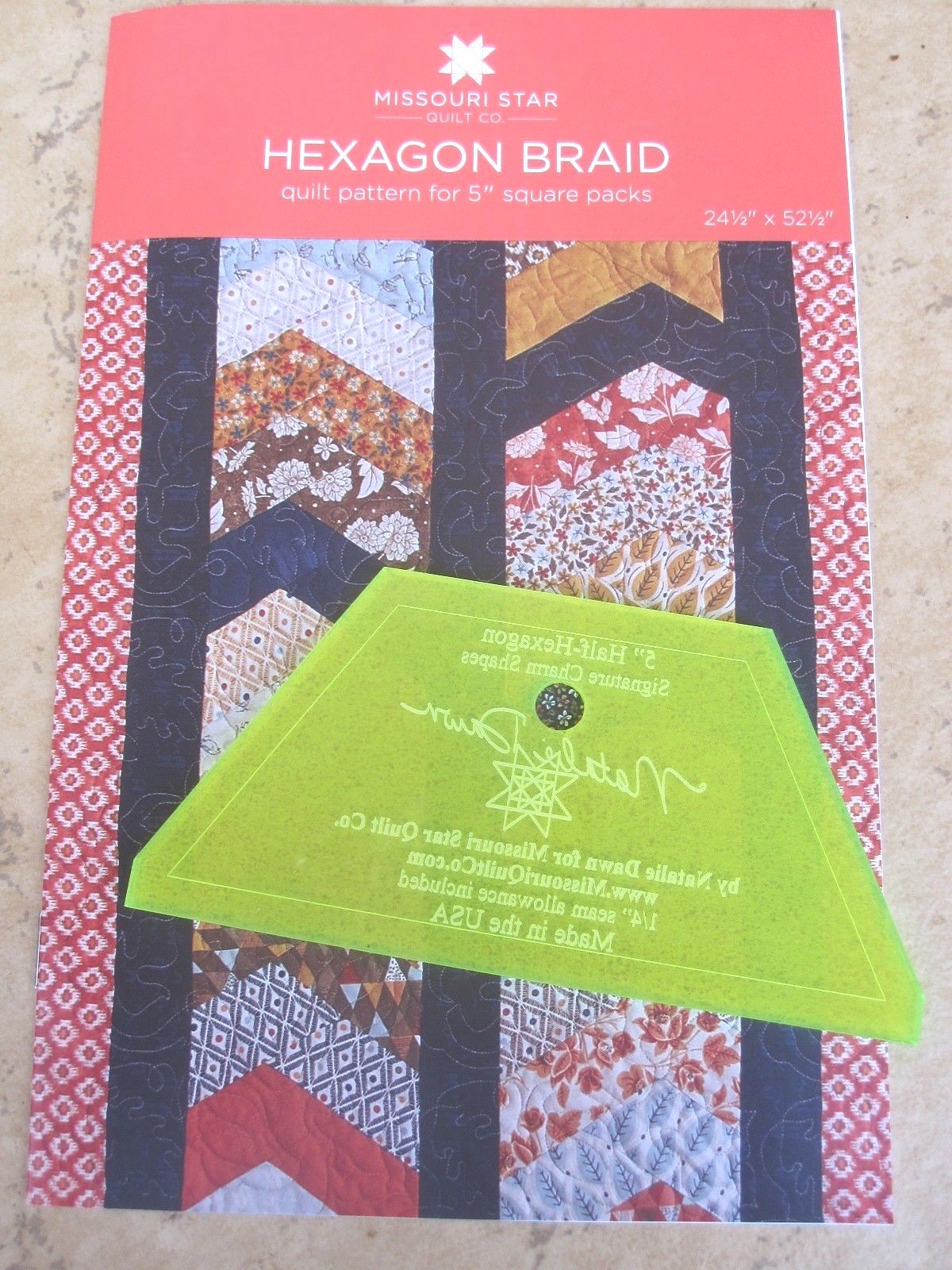 5" Half Hexagon & Hexagon Braid Pattern for 5" Squares Missouri Star Quilt Co.