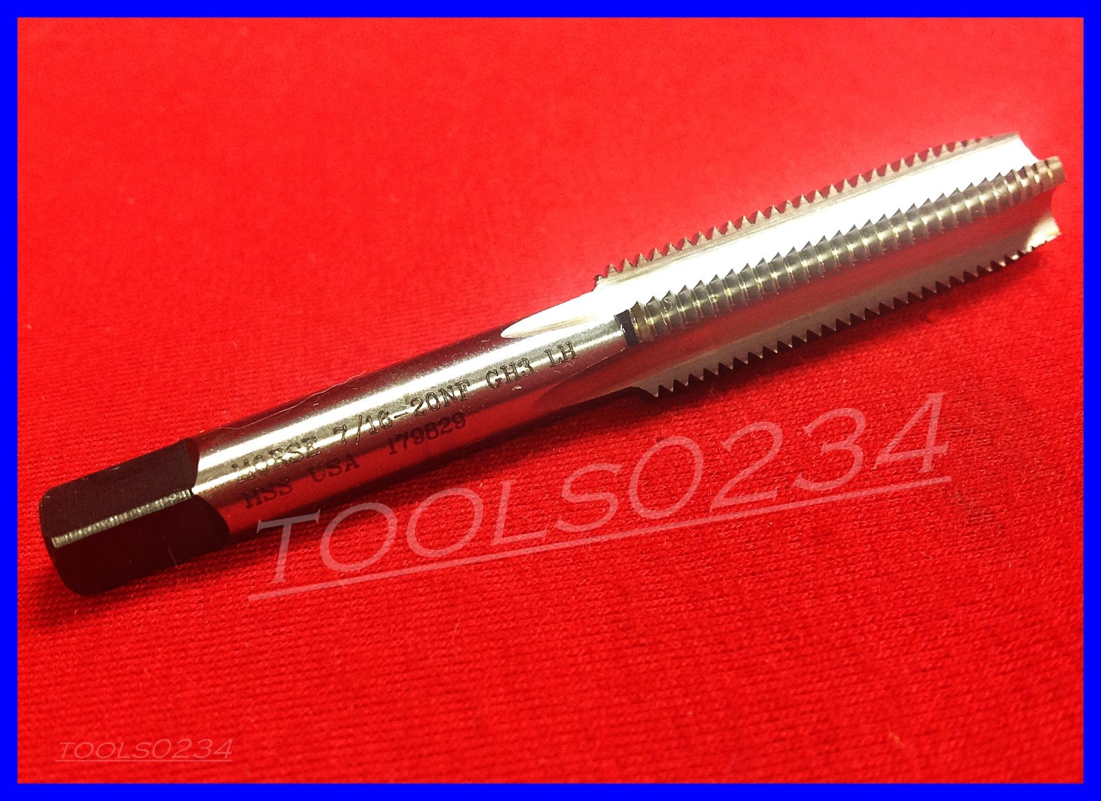 7/16-20 NF LEFT HAND Plug Hand Tap Morse MT3733449 LH HSS 4 Flute GH3 USA