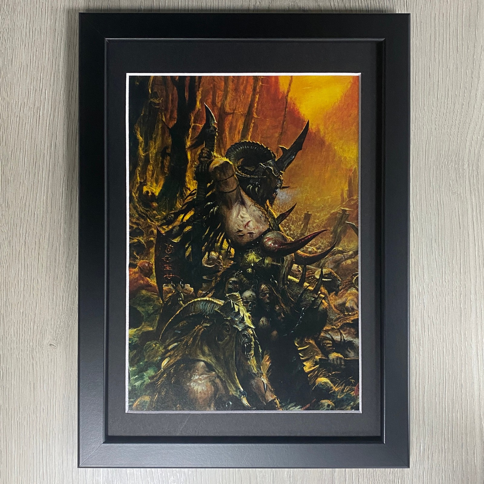 BEASTS OF CHAOS FRAMED ART BEASTMEN BEASTLORD WARHAMMER AGE OF SIGMAR OLD WORLD