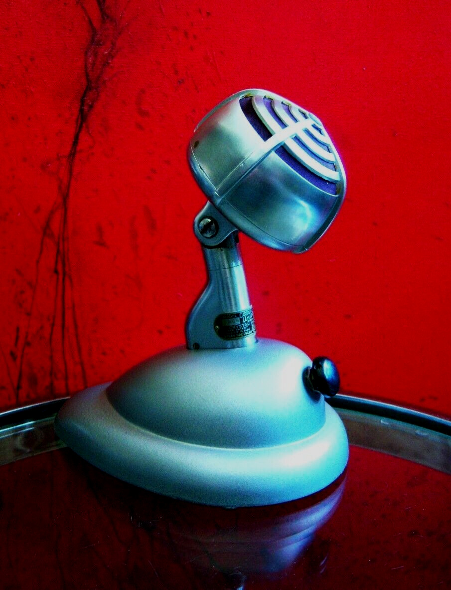 Vintage RARE 1940's Shure 730B Crystal microphone w stand Billie Holiday # 2
