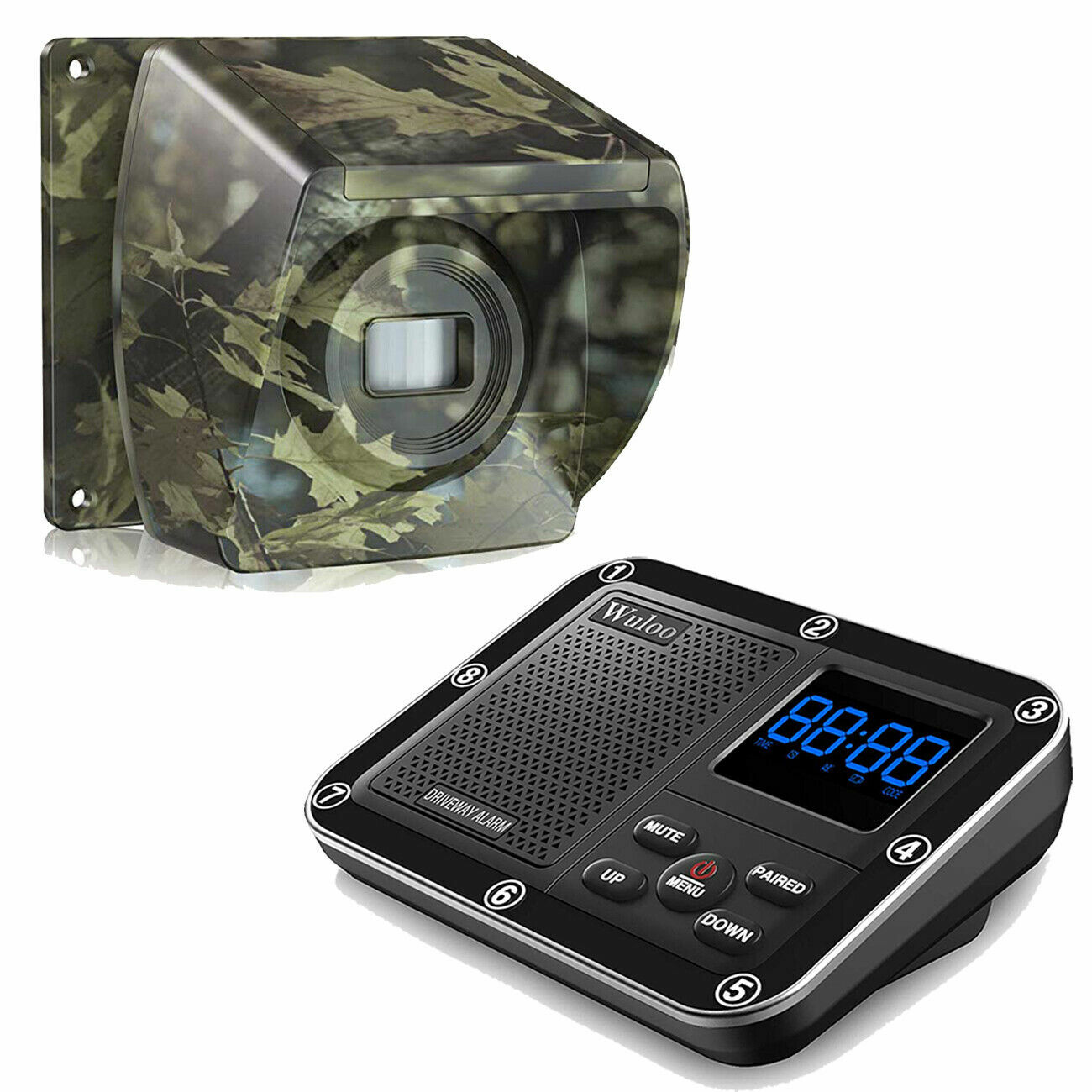 Wuloo Wireless Driveway Alert 500m Long Range Detectors 1 Sensor 1 Receiver Kit