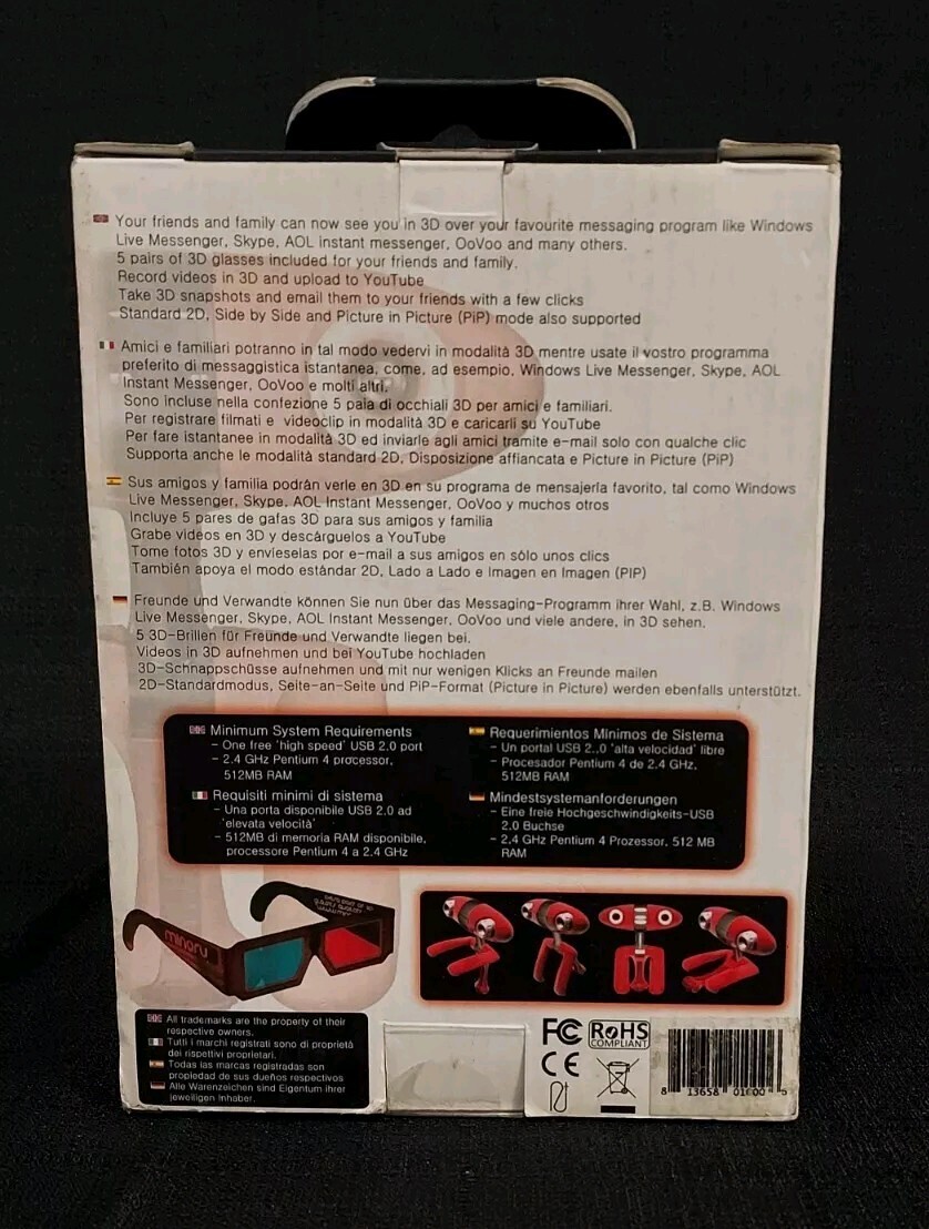 MINORU 3D Webcam Double Cameras