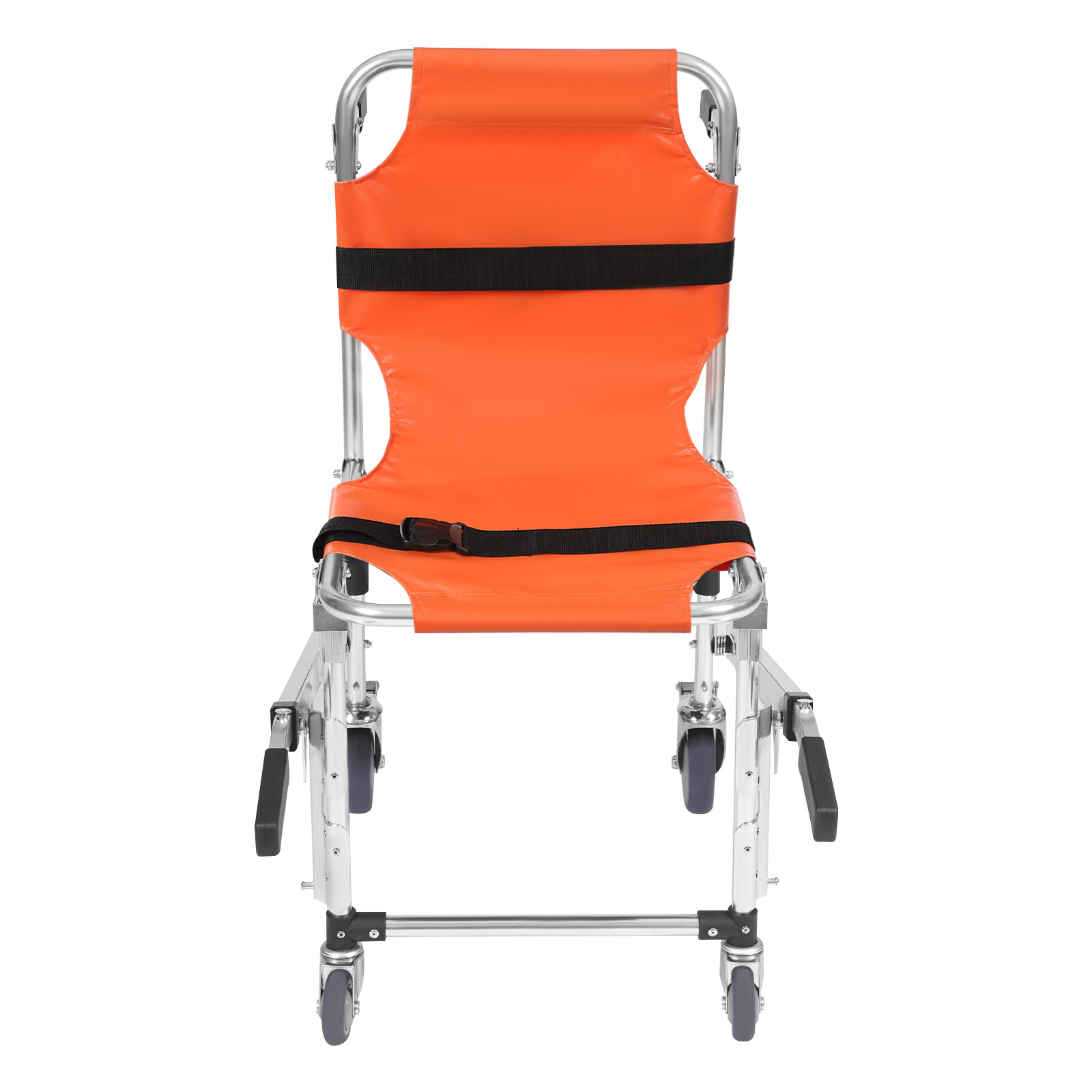 160kg Load Emergency Stair Climbing Wheelchair Foldable Transport Chair Orange