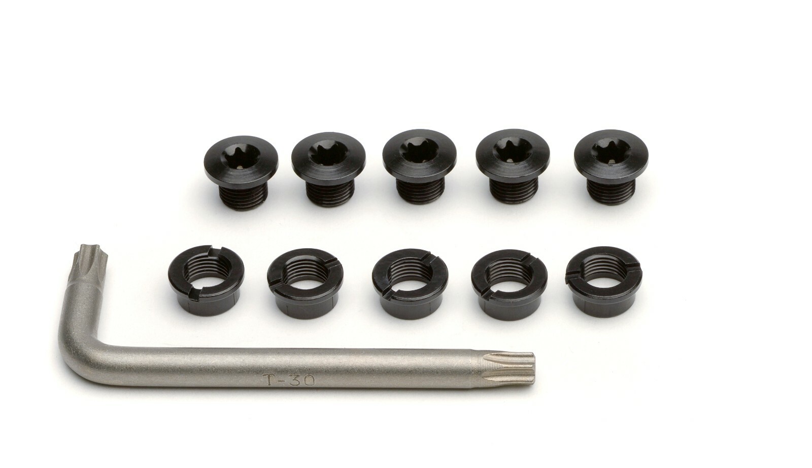 Vuelta TORX Alloy Chainring Bolt Set 6mm Single Black