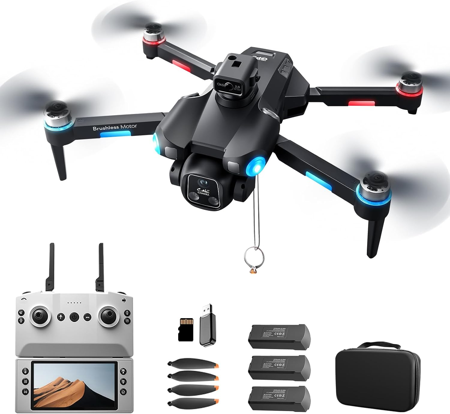 A189 GPS Drones with Camera for Adults 4K, 60Min Flight Time, 360° Obstacle Avoi