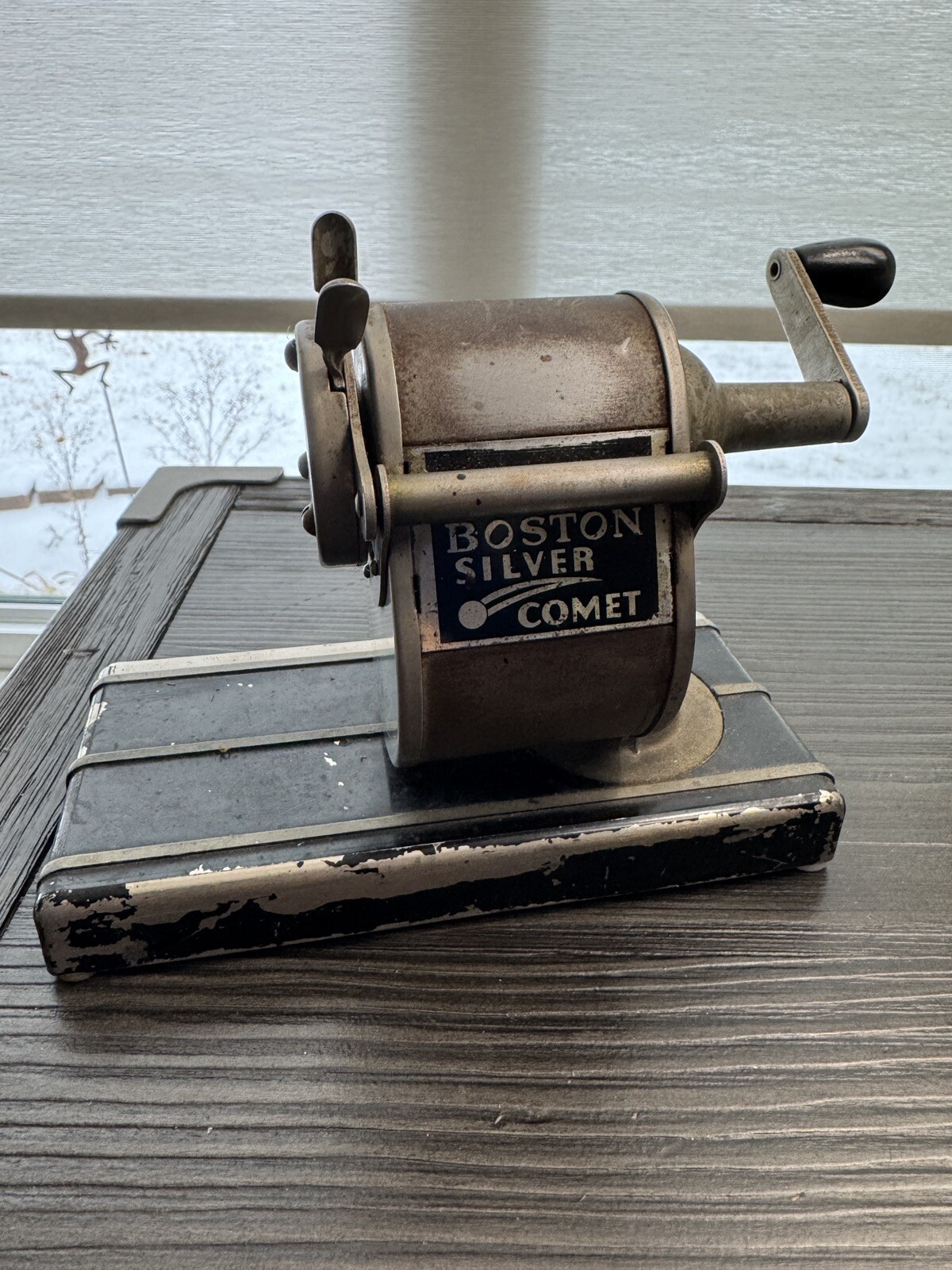 Vintage Art Deco Boston Silver Comet Pencil Sharpener 1930's