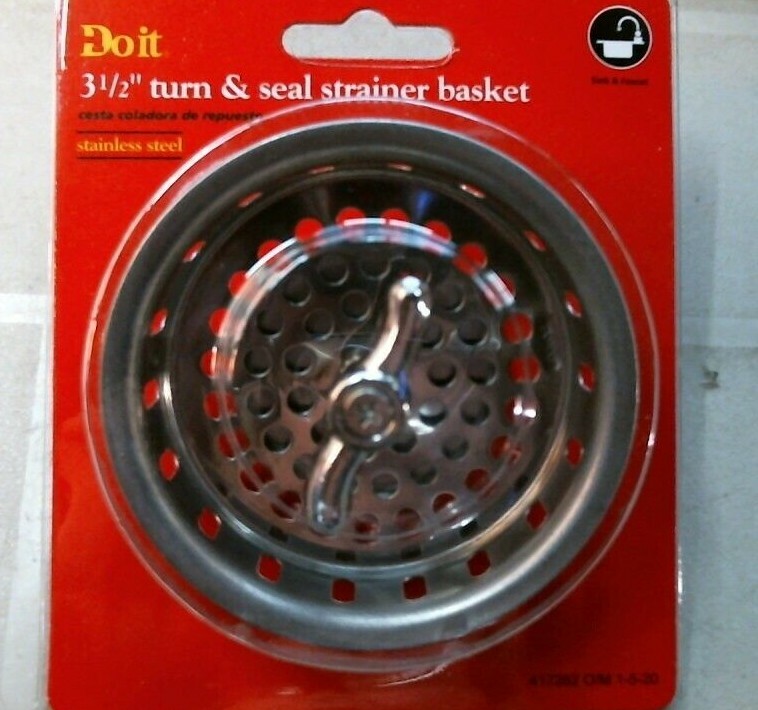 DoitBest 417262 3-1/2" Turn & Seal Strainer Basket, FREE SHIPPING