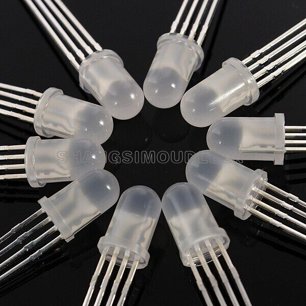 15Pcs 4-PINS F5 5MM LED RGB Common Cathode Super Bright Bulb Lamp NEW