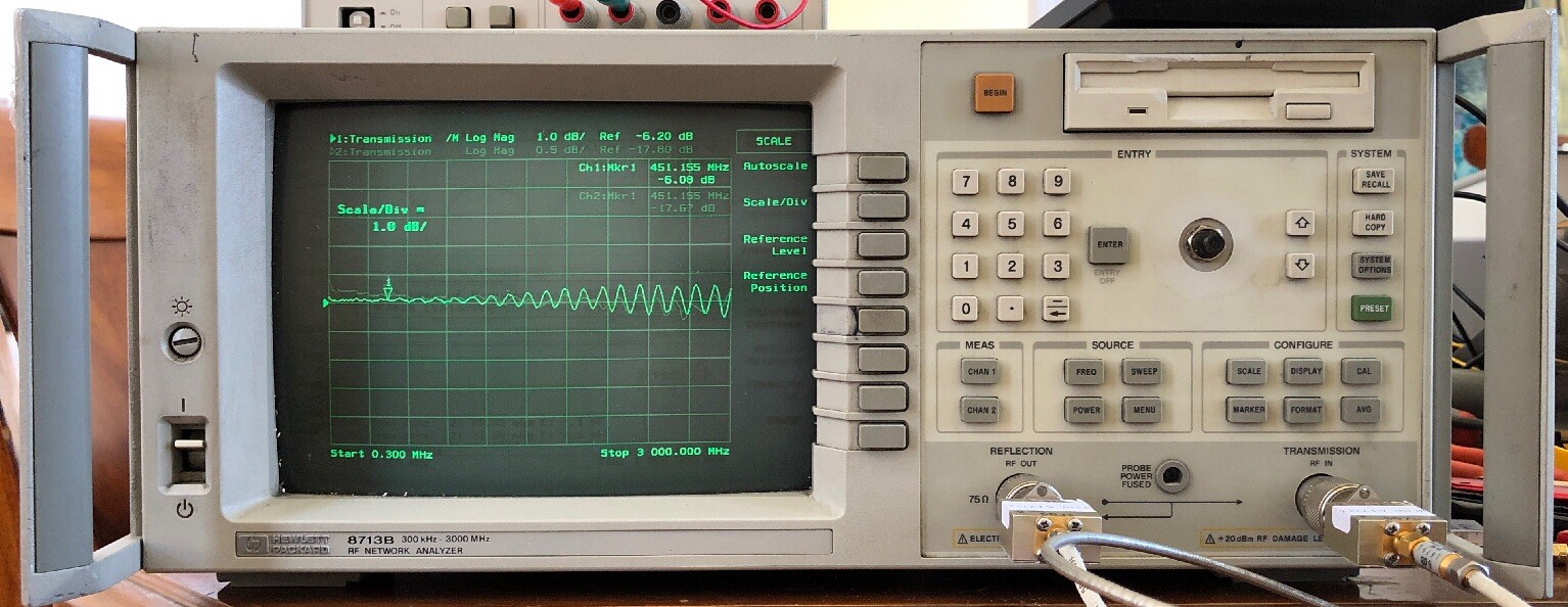 Hewlett Packard 8713B RF Network Analyzer