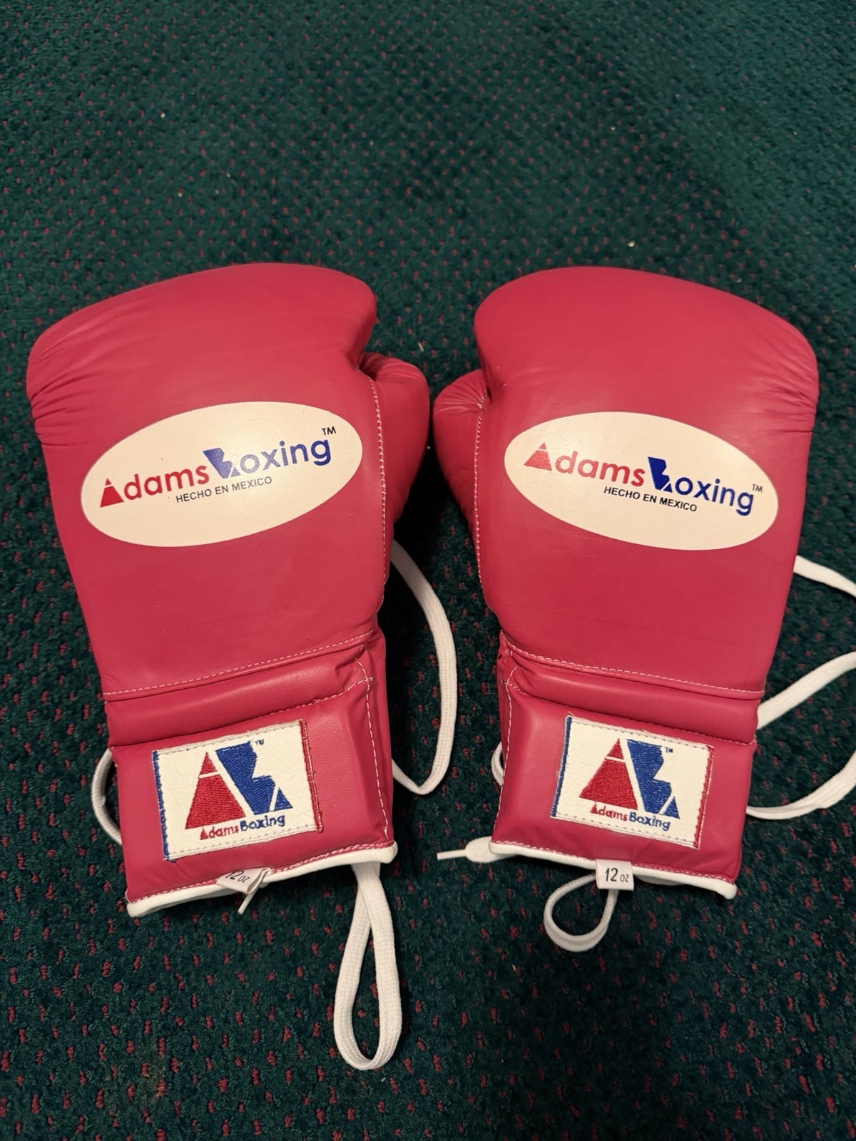 Adams Boxing Gloves 1st Generation Lace-Up 12oz Rose Color