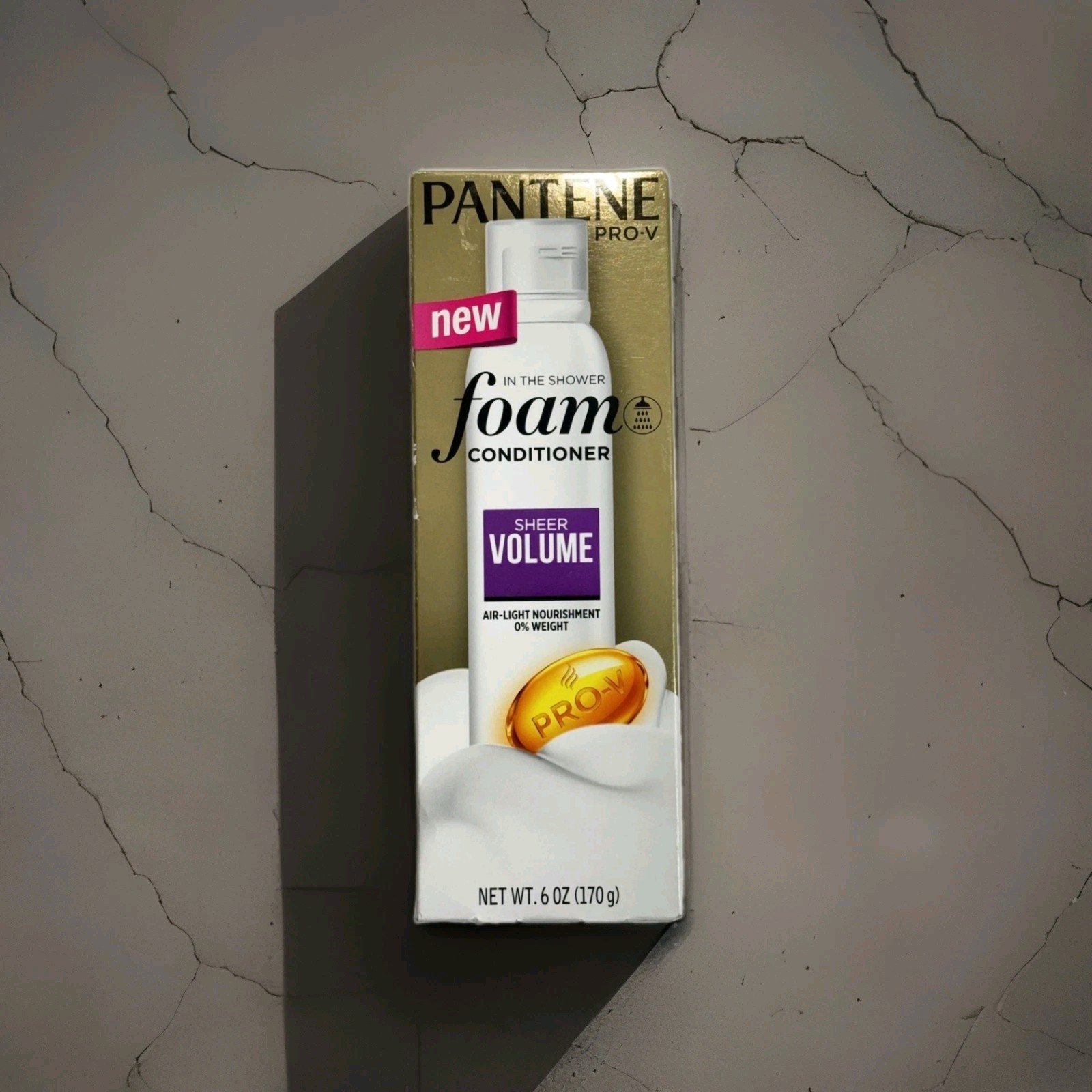 Pantene Pro-V In The Shower Foam Hair Conditioner Sheer Volume 6 oz New & Sealed