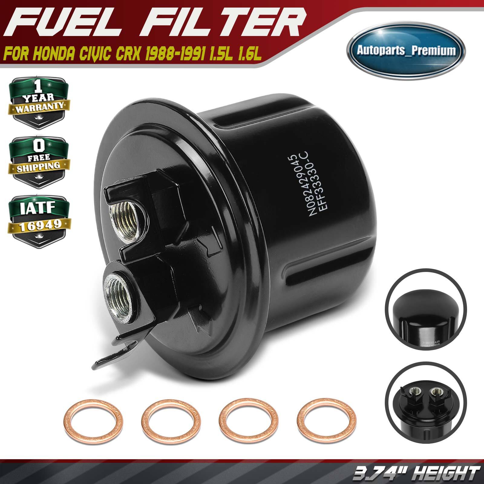 Fuel Filter for Honda Civic CRX 1988-1991 L4 1.5L 1.6L 16010SH3C30 16010SH3931