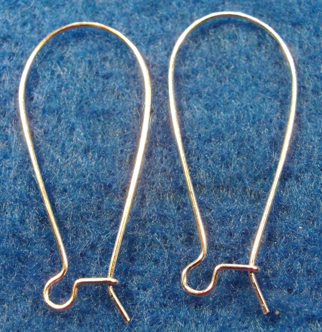100Pcs. WHOLESALE Silver-Plated KIDNEY Earring Hooks 37mm Tibetan Earwires Q0681