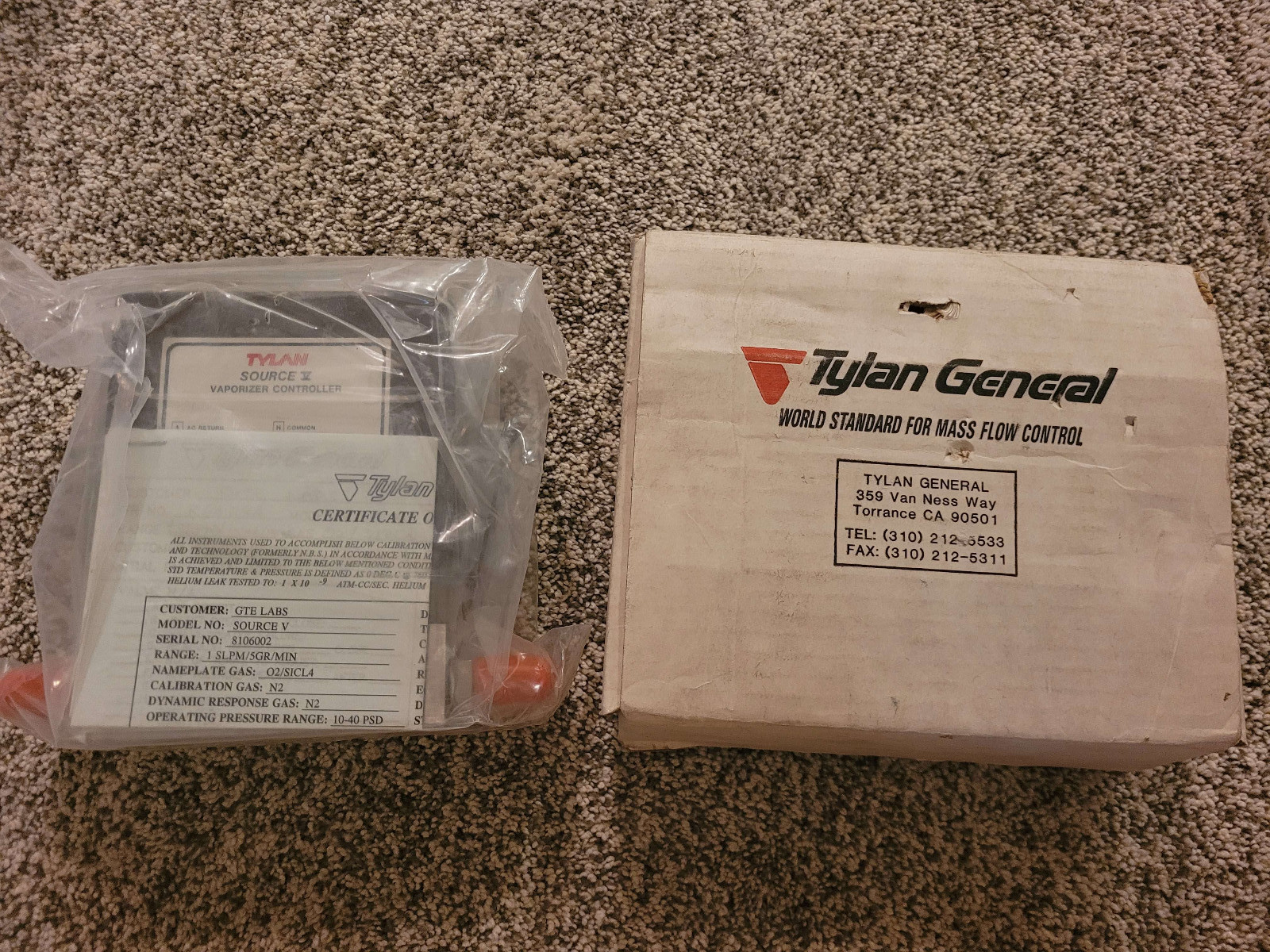Tylan Source V Vaporizer Controller in box 1 SLPM O2