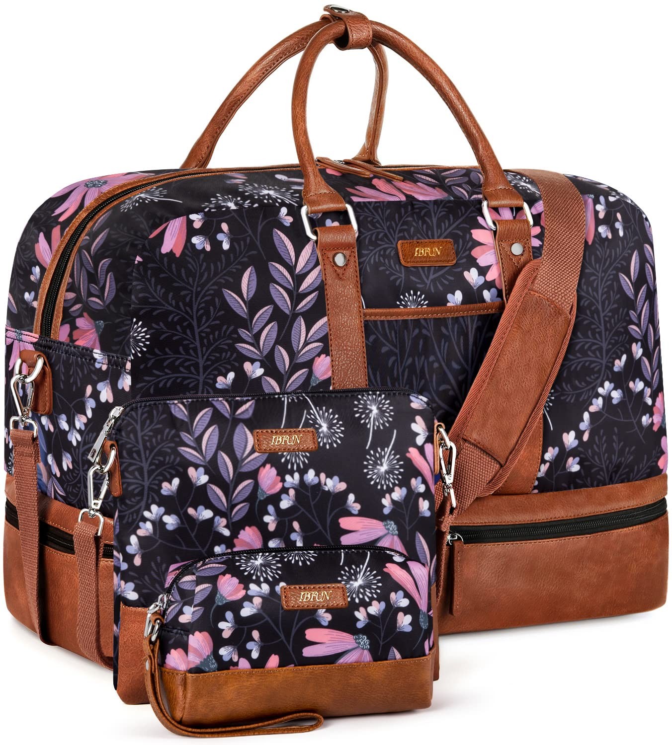 Weekender Bag for Women, Large Overnight Bag Canvas Travel Duffel Bag Carry O