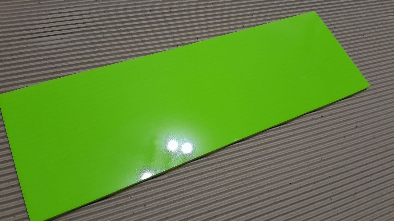 Large Micarta Sheet Plate Lime Green 16.54"x5.31"x0.24" Knife Handle Material