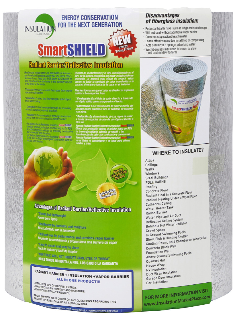 SmartSHIELD -5  mm Reflective Foam Core Insulation, RADIANT BARRIER  16''X50ft