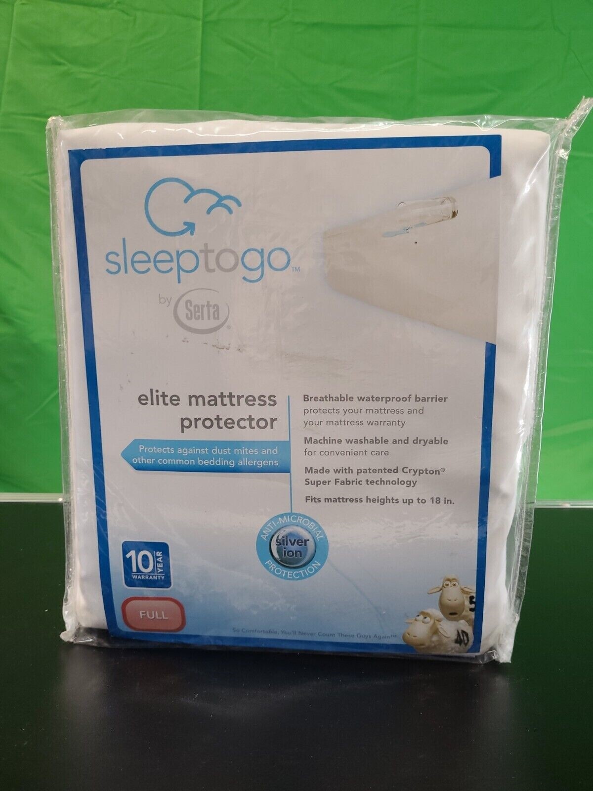 SERTA FULL SLEEP TO GO ELITE 18" MATTRESS PROTECTOR