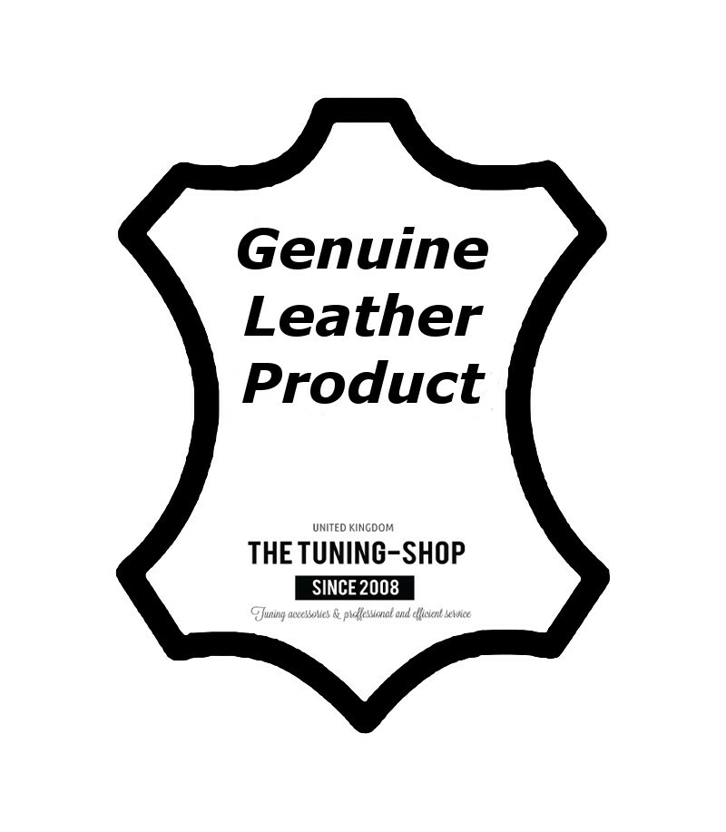 For Audi 4000 1985-87 Shift Boot Black Genuine Leather White Stitching