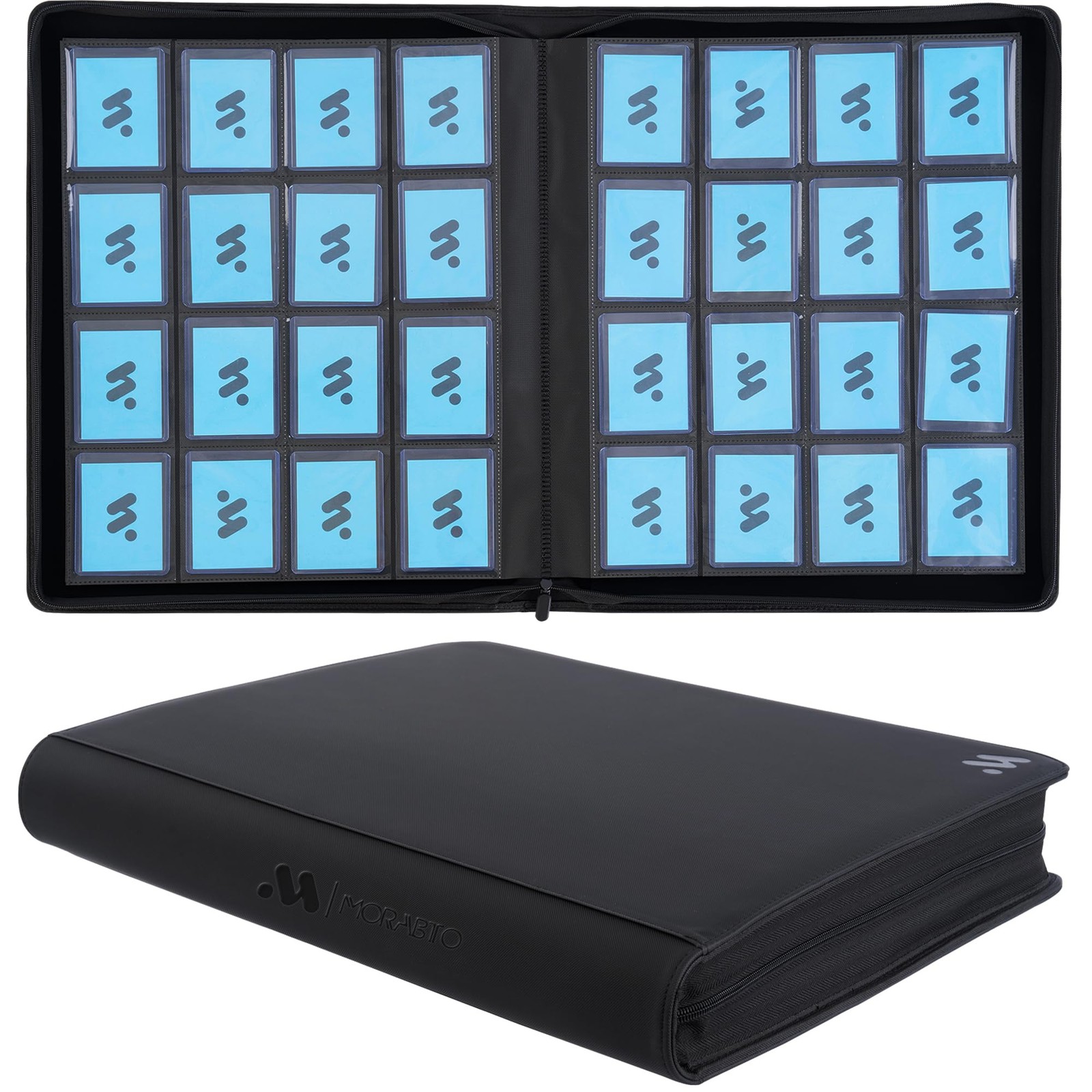 16 Pocket Toploader Binder, Holds 640 Top Loaders,Top Loader Binders for 3" x...