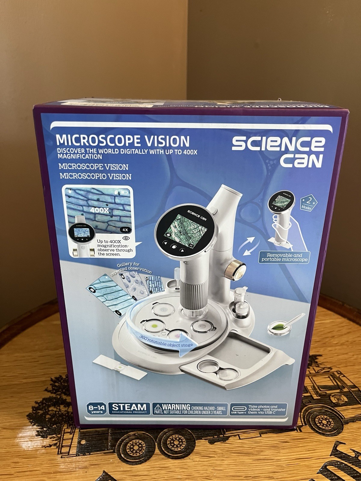 Science Can Microscope Vision, Ages 8-14, 400x Magnification