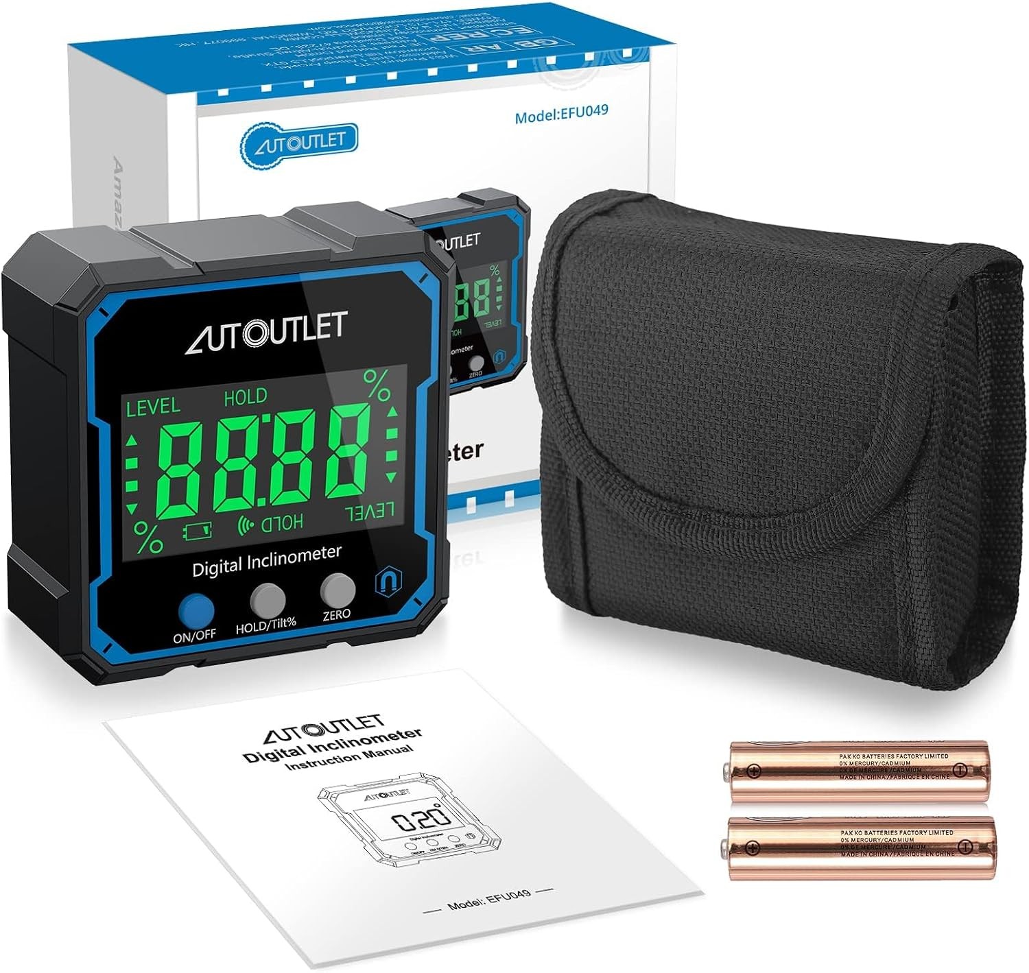 Backlit Digital Inclinometer IP54 Waterproof Angle Slope Meter Protractor