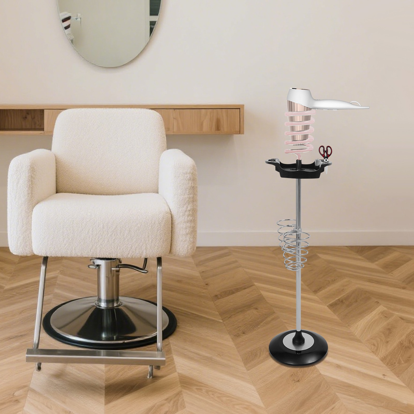 Hair Dryer Stand Hair Dryer Stand with Tray Hair Dryer Stand with Spiral Holders