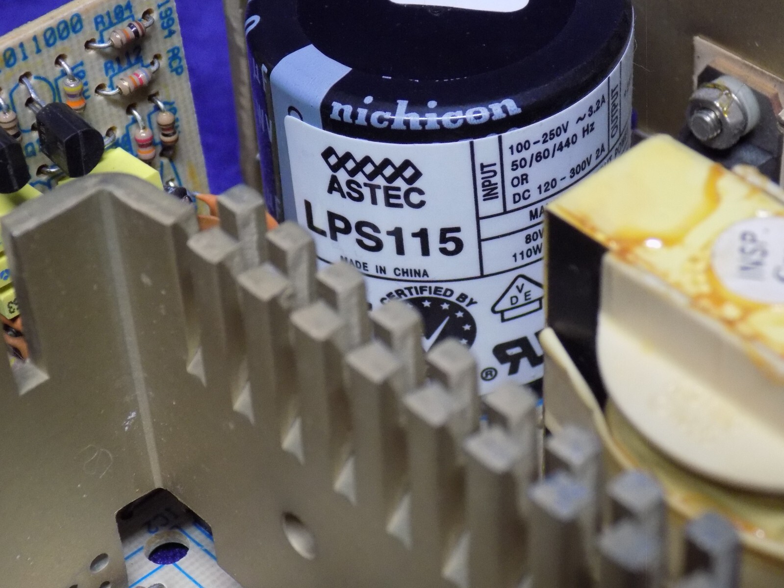 USED WORKING ASTEC LPS115 POWER SUPPLY OUTPUT: +24V 4.6A