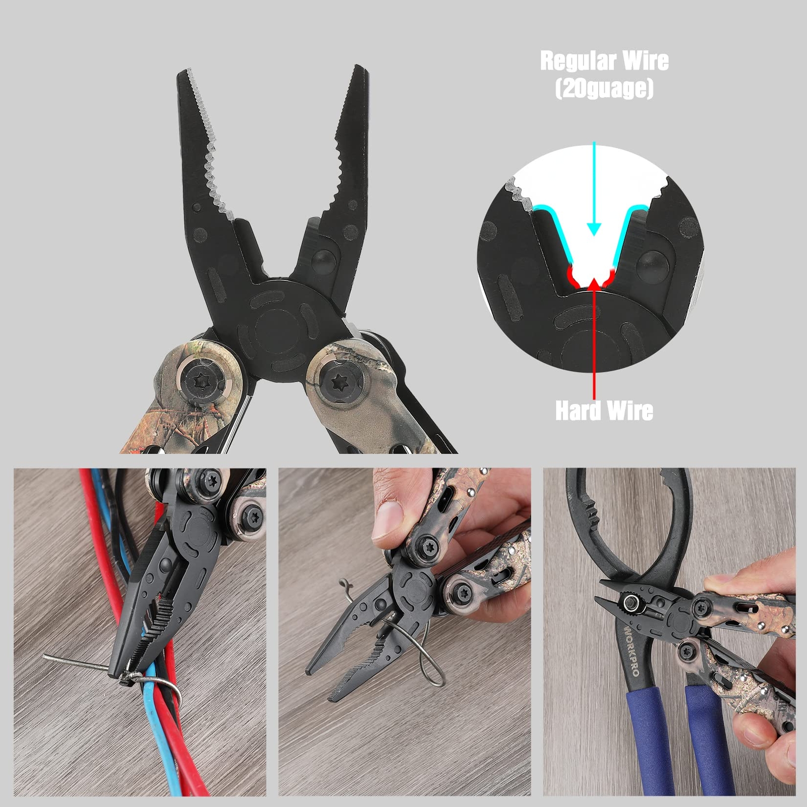 MOSSY OAK 13-in-1 Multi-tool Multi Function Pliers Folding Pocket Tool w/Sheath