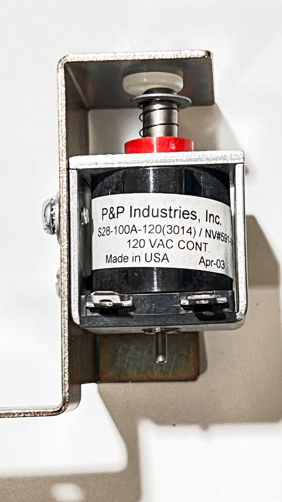 P&P Industries S28-100A-120(3014) Solenoid and Housing Bracket, 120 VAC Cont.