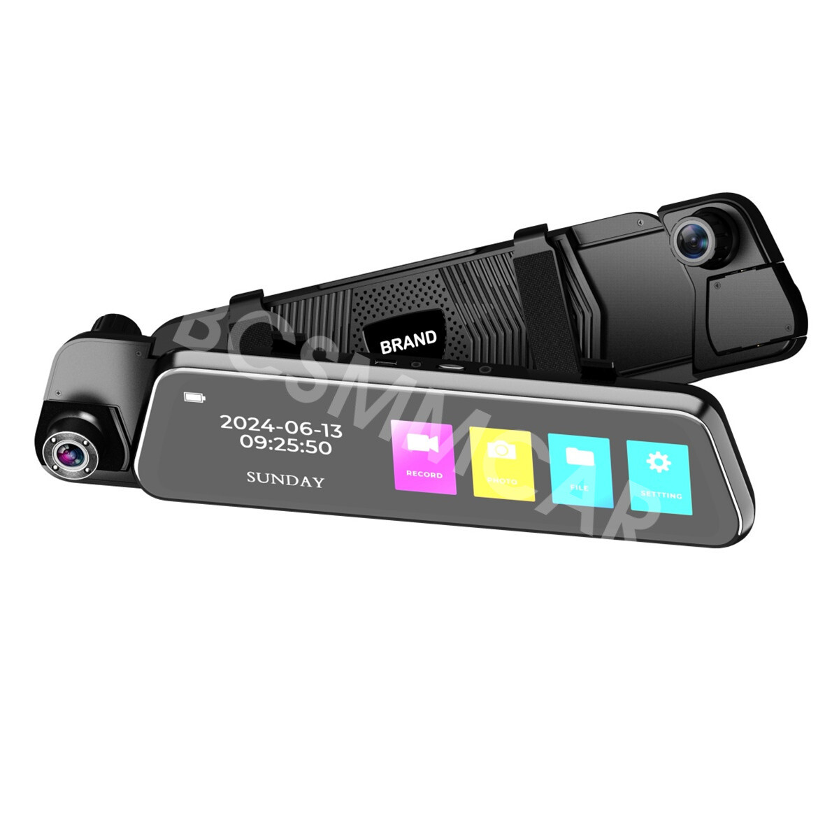 9.66in Full HD 1080P WiFi Dash Cam Car DVR Front Interior Rear Camera G-sensor