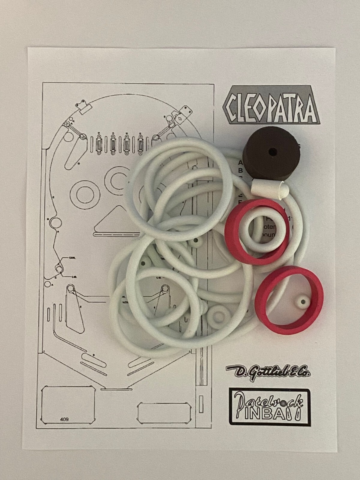 1977 Gottlieb Cleopatra Pinball Machine Rubber Ring Kit