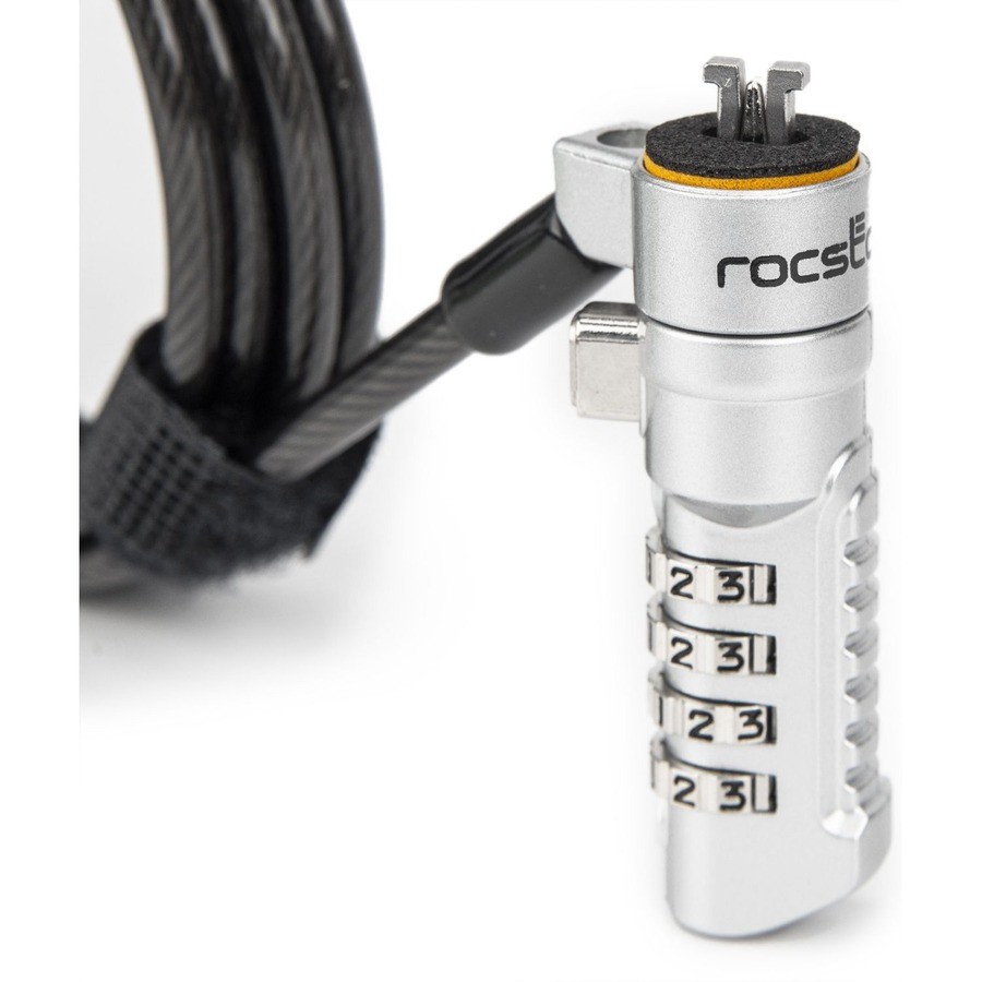 Rocstor Rocbolt N19 Security Cable, 4-digit Combination Lock For Nano-Shaped Slo