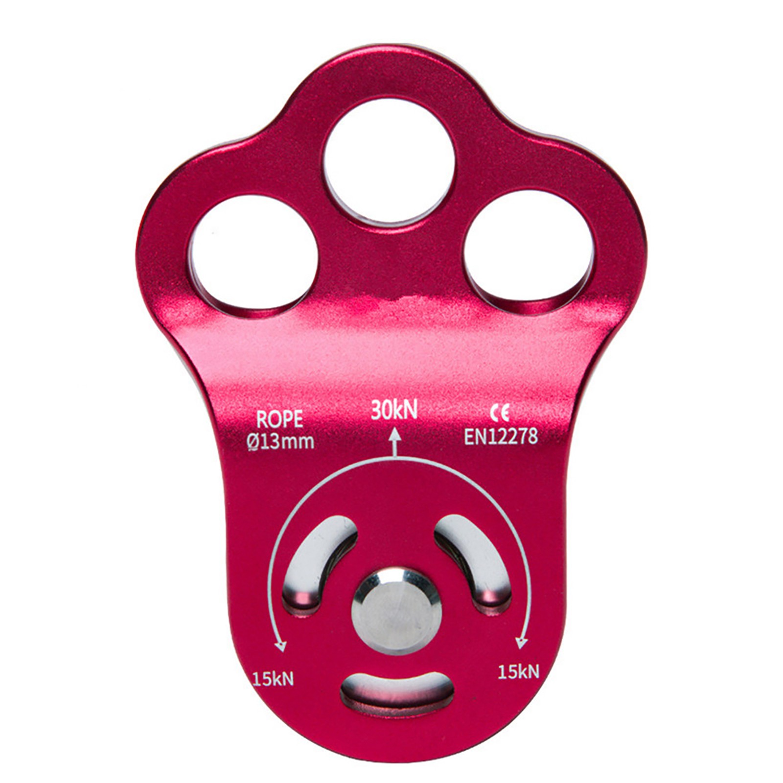 30KN Professional Triple Attachment Hitch Climbing Pulley Exploring Arborist