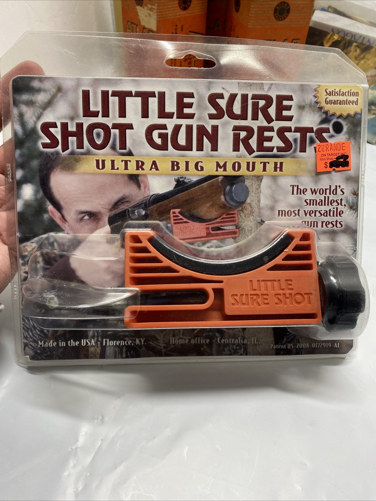 Little Sure Shot Ultra Big Mouth Portable Gun Rest Steady Shooting ORANGE USA