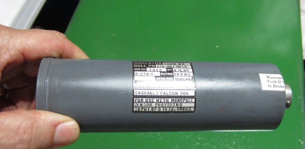 AIRCRAFT GAUGE GULL AIRBORNE FALCON 200 P/N 218-907-001B % RPM 2 GAUGE