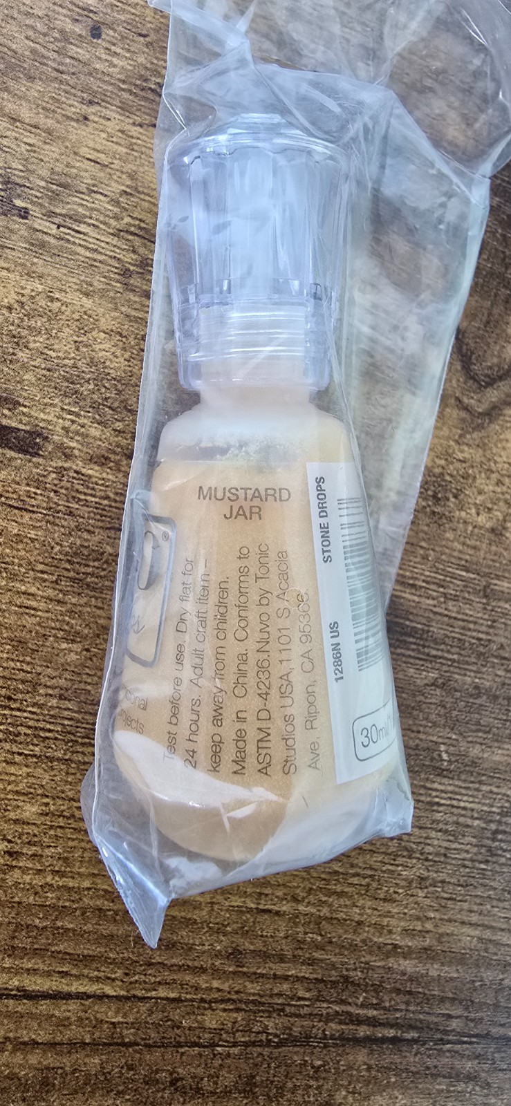 Nuvo Stone Drops 1.5oz-Mustard Jar