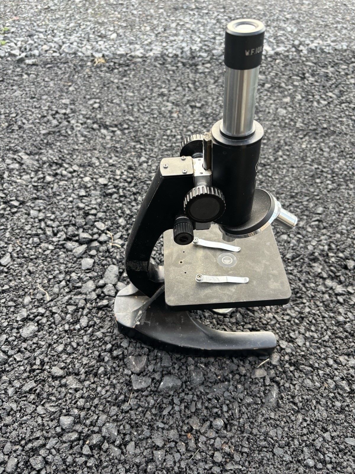 This is a vintage Wolfe student microscope likely imported from Japan,