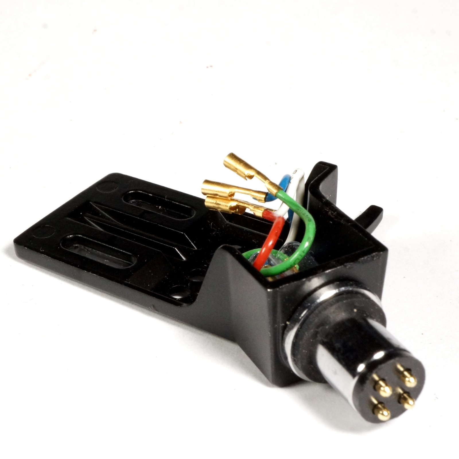 Original DENON Angle Headshell for Straight Tonearm Turntable w/ Cables