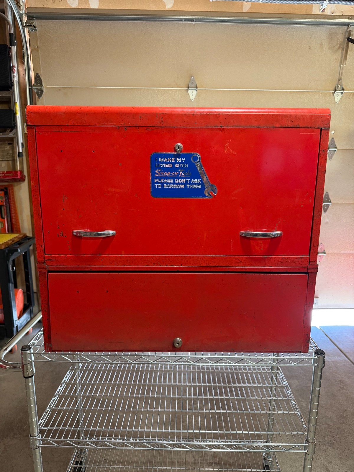 2-Vintage 1960's Snap-On KR-61 & KRA-461 Tool Box Chest Stack