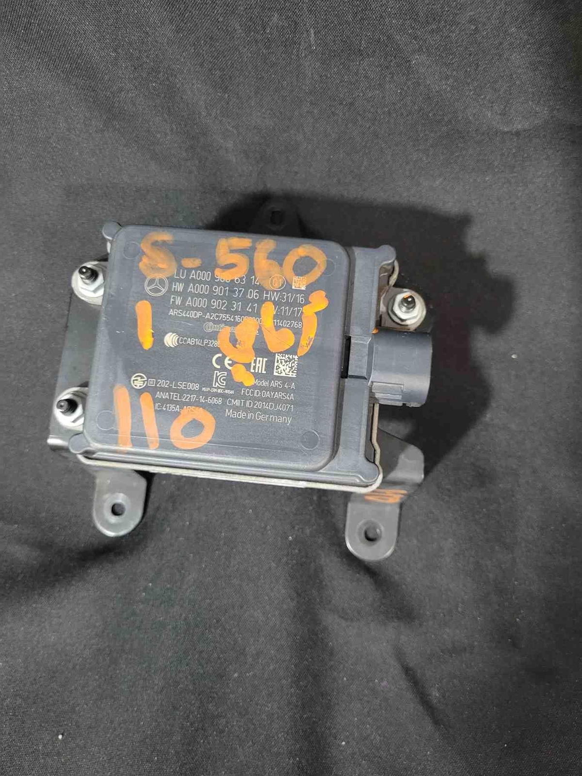 Mercedes Benz E S Class Front Radar Distronic Cruise Sensor 18 19 A0009006314
