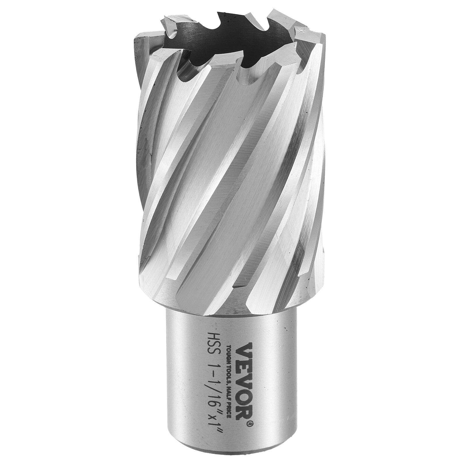 VEVOR Annular Cutter Set HSS Magnetic Drill Bits 6 PCS Weldon Shank 1" Depth