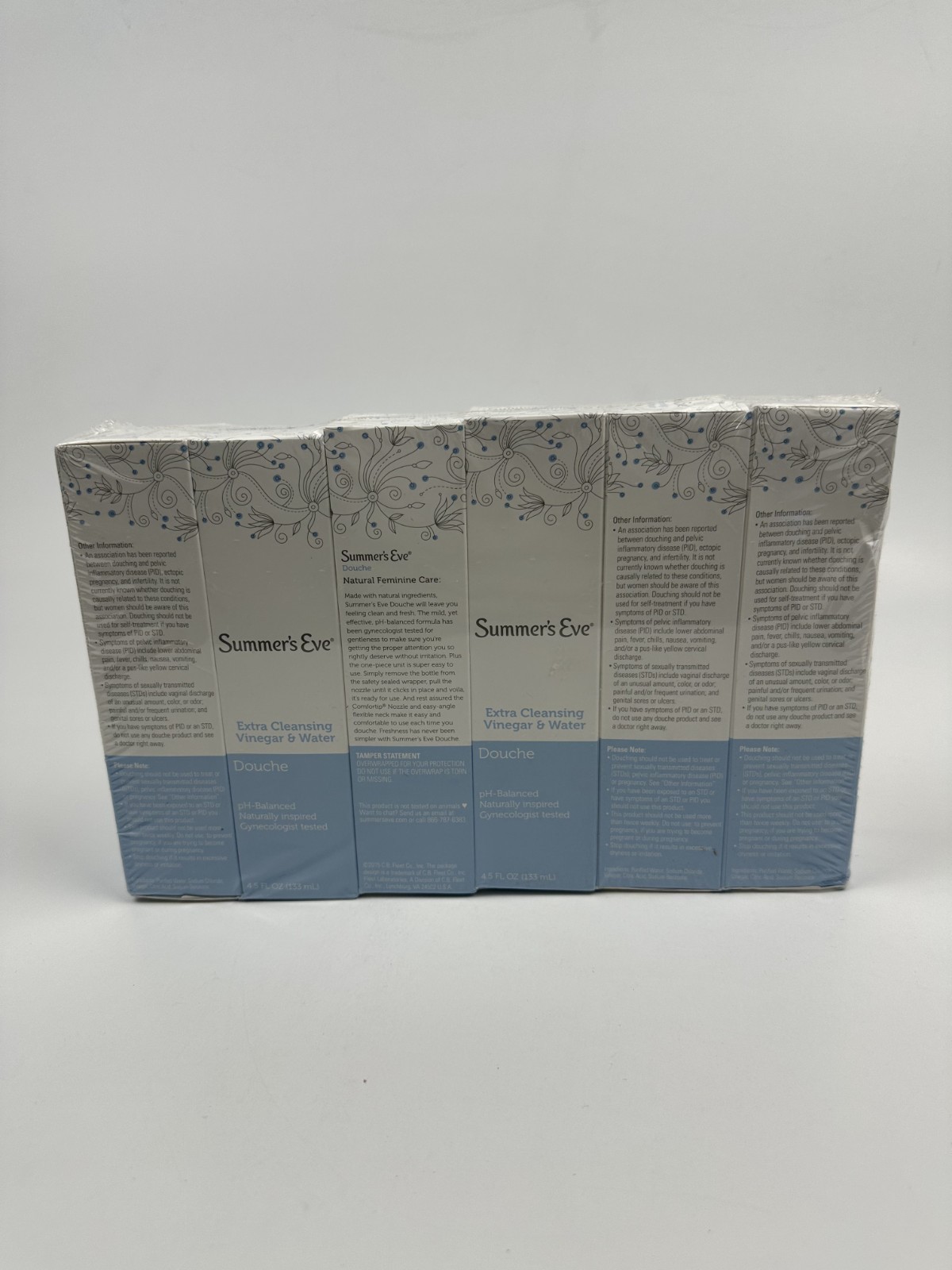 Summer's Eve Douche, Extra Cleansing Vinegar & Water, 4.5 oz (Set of 6) *Sealed*