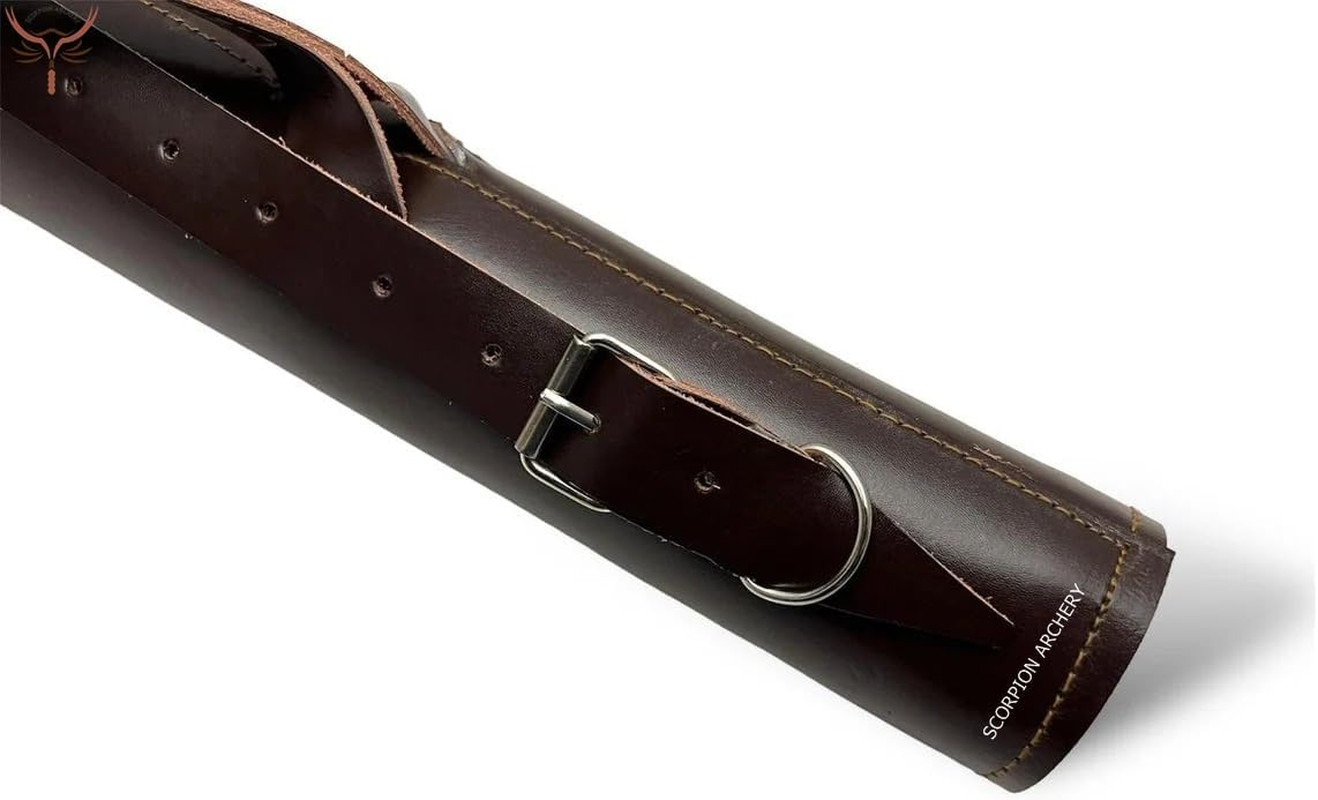 Handmade Leather Back Quiver for Bows - Lightweight & Comfortable Gift